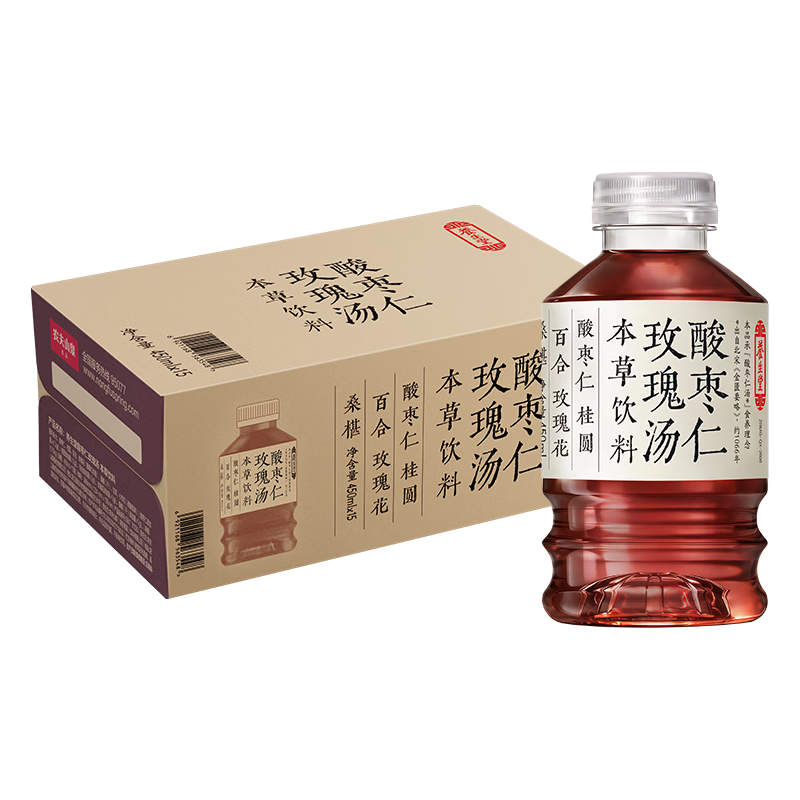 农夫山泉 本草饮料酸枣仁玫瑰汤 450ml*15瓶
