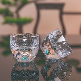 玺宴 「买一送一」玺宴水晶高档玻璃水晶主人杯高端喝茶茶碗茶具