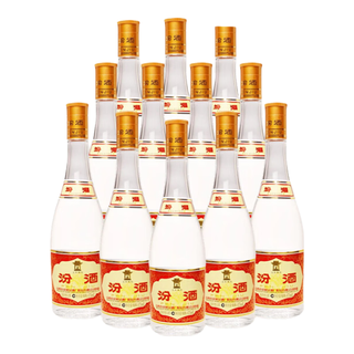 汾酒 黄盖玻汾 53度清香型白酒 475mL*12瓶