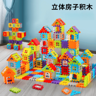 亲子时光：大号房子立体玩具拼装玩具益智拼插大颗粒升级方块塑料积木幼儿园