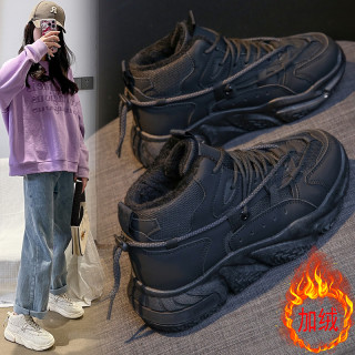 35-43码冬季高帮加绒老爹鞋女运动休闲鞋大码女鞋40-41雪地靴棉鞋