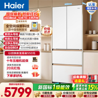 海尔 BCD-513WGHFD1BW9U1 全空间保鲜 513L 多门变频冰箱