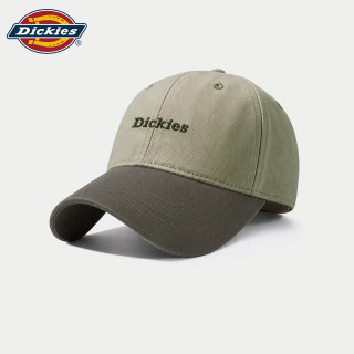 Dickies 棒球帽男女2026新款拼色宽帽檐鸭舌帽BQ5805 军绿色 均码