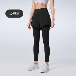 移动端：Keep 假两件运动裤女士收腰显瘦紧身瑜伽裤跑步健身长裤鲨鱼裤外穿