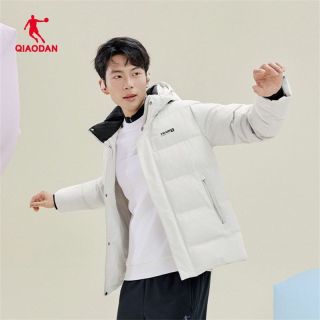 百亿补贴：乔丹运动短款羽绒服男2026新款休闲加厚保暖连帽外套商场同款
