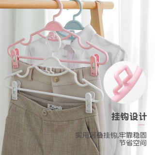 多功能连挂衣架一体式衣裤夹加厚塑料无痕衣钩省空间阳台晾晒架