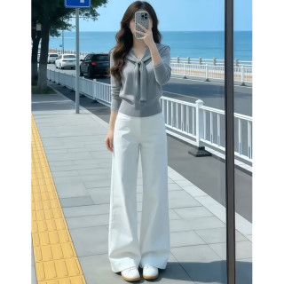 欧迪惠 2026年新款休闲裤女装秋季气质时尚套装针织衫运动阔腿裤子两件套