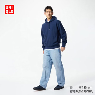 优衣库 宽松直筒牛仔裤/水洗产品常规款男装女装丹宁482864 479322 479322