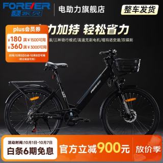 永久 F78Pro 可拆卸锂电池 26寸 星空黑 电动助力山地车