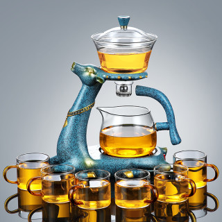 唐丰 全自动茶具玻璃茶具套装家用客厅懒人冲泡茶器功夫套装磁吸茶壶