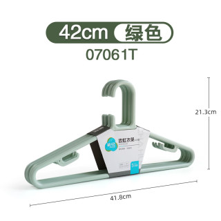 茶花 衣架 42cm 绿色 5只装