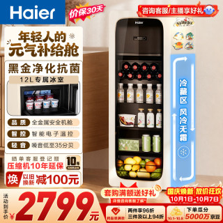 海尔 DS0133LH9EY1 双温区冷藏 133L 象牙米 冰吧