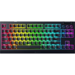 雷蛇 BlackWidow V4 TKL 超高速无线热插拔游戏键盘:橙色触觉开关 - 无线和蓝牙