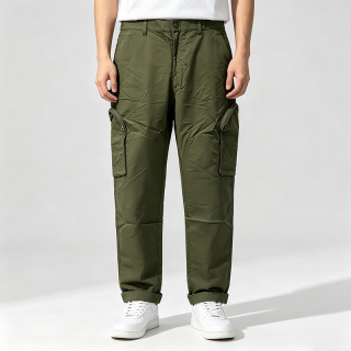 Dickies 秋季工装裤男直筒宽松阔腿多口袋潮流百搭休闲长裤 军绿色   32