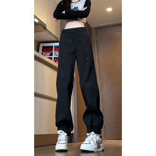 美式vibe机能裤男春秋季户外三防冲锋裤防水防风宽松束脚休闲裤子