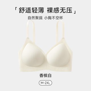 都市丽人 无痕裸感内衣女软支撑小胸聚拢隐形舒适粉底液美背文胸罩