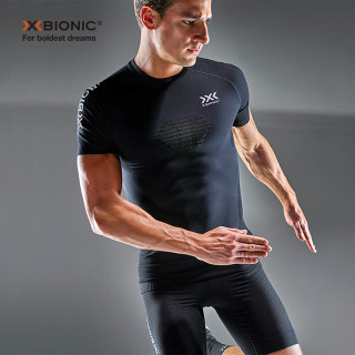 X-BIONIC 全新4.0 优能速跑男士运动跑步健身体能训练上衣压缩衣紧身T恤透气XBIONIC 猫眼黑/极地白 S