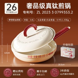 炊大皇 箱包锅平底锅家用不粘锅煎饼煎蛋无氟钛陶瓷电磁炉专用煎锅