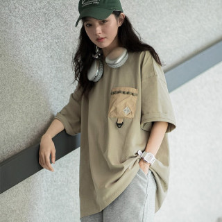 马登 100%纯棉 美式休闲户外机能风短袖