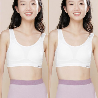 安菲雅 少女内衣二三阶段初高中学生纯棉运动防震背心青春期女孩发育文胸