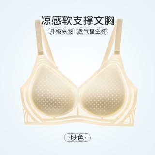 雅鹿 内衣女无痕凉感聚拢无钢圈防下垂收副乳透气冰丝抗菌美背文胸