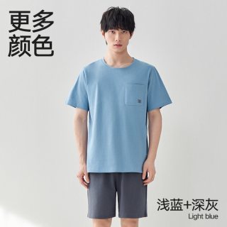 88VIP：海澜之家 情侣睡衣女新款男士纯棉夏季家居服套装