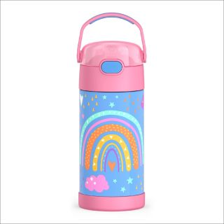 THERMOS 膳魔师 儿童不锈钢保温水杯 354ml吸管杯 真空保冷12小时 轻便防漏