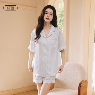 88VIP：都市丽人 睡衣女士夏季凉感冰丝2026新款薄款短袖可外穿家居服套装