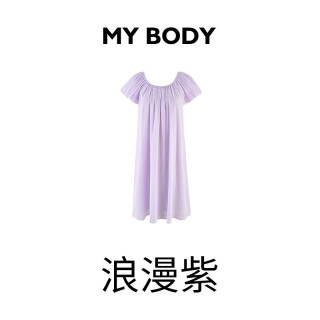 88VIP：MY BODY 商场同款MYBODY睡裙纯棉天然棉法式可外穿宽松舒适短袖睡衣家居服
