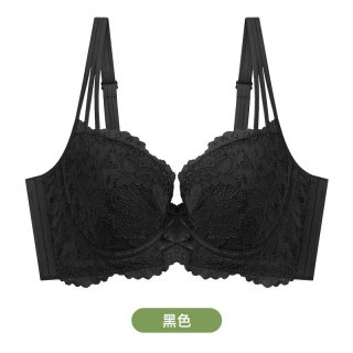 M.D.P. 聚拢防下垂超薄杯收副乳大胸显小蕾丝调整型文胸