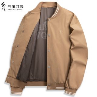 与狼共舞 棒球领夹克男2026秋季新款百搭减龄防风外套
