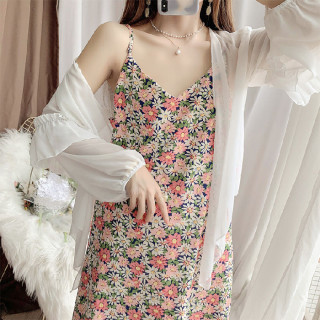 季节集 女士碎花吊带连衣裙 oDix44988