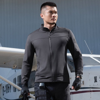 龙牙 三代幻刃轻量抓绒外套男户外机能开衫夹克秋冬战舰灰175/96A