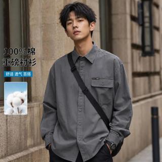 马克华菲 男式长袖衬衫 MA163MANC0731
