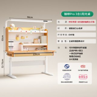 大满贯 儿童学习桌家用桌椅套装升降榉木实木书桌臻榉