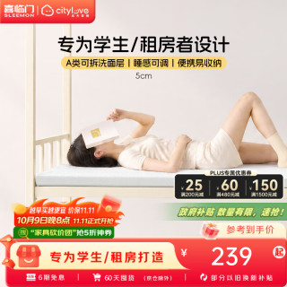 城市爱情 小白垫学生宿舍床垫榻榻米床垫床褥打地铺睡垫记忆棉床垫薄垫 小白垫 1.2*2米
