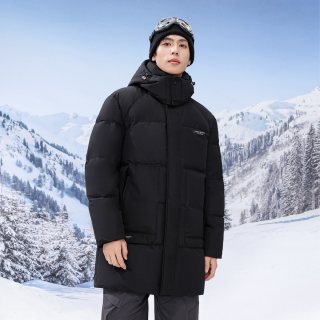 移动端：雪中飞 2026冬季新款保暖羽绒服男中长款时尚休闲户外工装外套袄子
