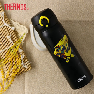 THERMOS 膳魔师 保温杯男女士不锈钢水杯500ml车载便携防漏饮水杯直饮杯子 JNL-505街舞款米黄色YL 500ML