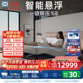 丝涟 智能电动床 灵睿升级款电动床架 揽月入眠PLUS床垫灵动版1.5*2米