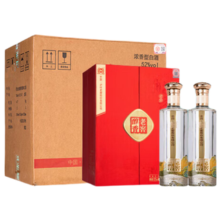 泸州老窖 老窖醇香和之美 52度浓香型白酒 500ml*4瓶 整箱装