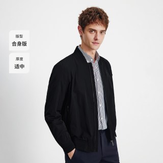 navigare 小帆船黑色飞行员夹克男士外套上衣