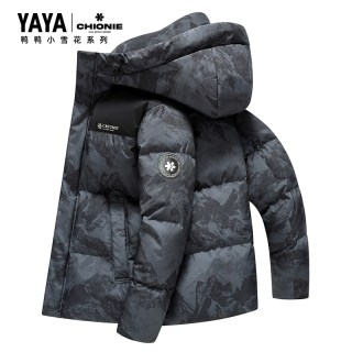 YAYA 88vip鸭鸭羽绒服2026秋冬新品时尚印花J