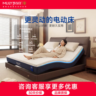 梦百合 床主卧高端大气2026新款意式轻奢真皮大床双人床星云齐边智能床 星云智能床