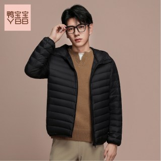 鸭宝宝 YBB/鸭宝宝2026秋冬新款轻薄羽绒服男连帽短款轻羽绒时尚外套C