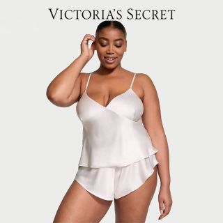 百亿补贴：维密 维密 交叉细带美背V领丝滑柔软舒适睡衣套装女