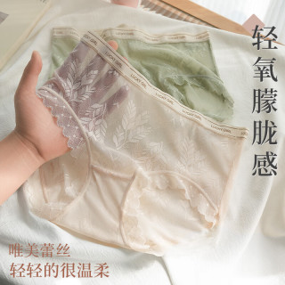 PEANOJEAN 小清新蕾丝透气无痕中腰日系内裤 K145