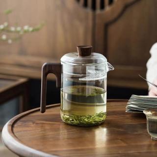 木把高透陈皮壶700毫升 茶具家用过滤大容量泡茶壶耐热高档