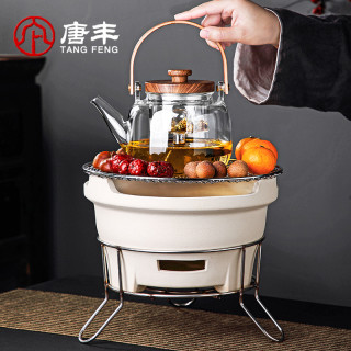 唐丰 围炉煮茶室外土陶烧烤小泥炉家用室内烤茶罐罐茶烧水壶炭火炉