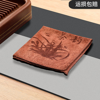 功夫茶茶配件家用吸水茶巾茶刮天然竹制茶夹黑檀木养壶笔高档简约