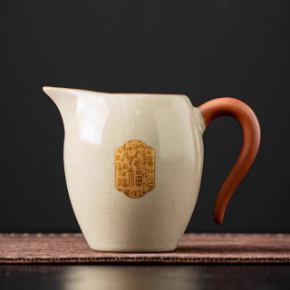 诗墩 汝窑美人公道杯冰裂釉开片可养家用均茶杯分茶海过滤功夫茶具单配